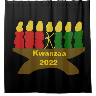 Kwanzaa Candles Duschvorhang
