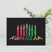 Kwanzaa Candles Einladung (Stehend Vorderseite)