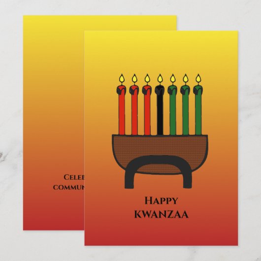 Kwanzaa Candles Feiertagskarte (Vorne/Hinten)