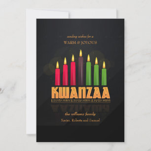 Kwanzaa Candles Grußkarte Feiertagskarte
