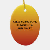 Kwanzaa Candles Keramik Ornament (Hinten)