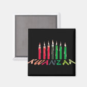 Kwanzaa Candles Magnet (Vorderseite/Rückseite)