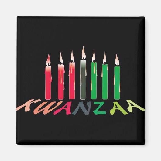 Kwanzaa Candles Magnet (Vorne)