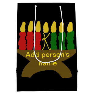 Kwanzaa Candles Medium Geschenktasche Mittlere Geschenktüte