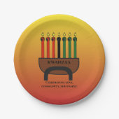 Kwanzaa Candles Paper Plate Pappteller (Vorderseite)