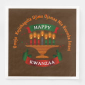 Kwanzaa Candles Red Black Green 7 Grundsätze Serviette (Vorderseite)