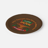 Kwanzaa Candles Red Black Green 7 Prinzipien 7" Pappteller (Schrägansicht)