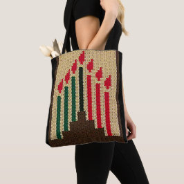 Kwanzaa Candles Red Black Green Artisan Crochet Tasche
