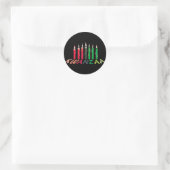 Kwanzaa Candles Runder Aufkleber (Tasche)