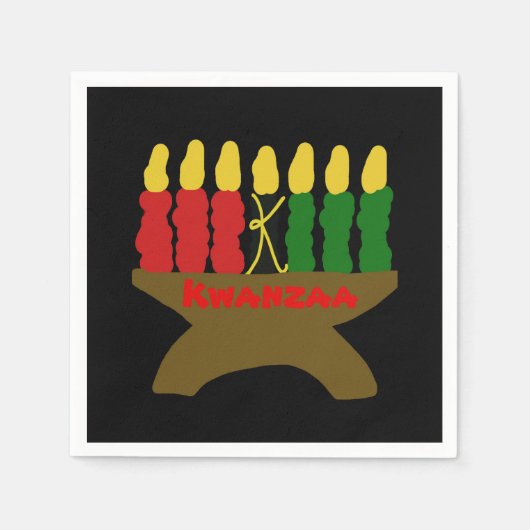 Kwanzaa Candles Serviette (Vorderseite)