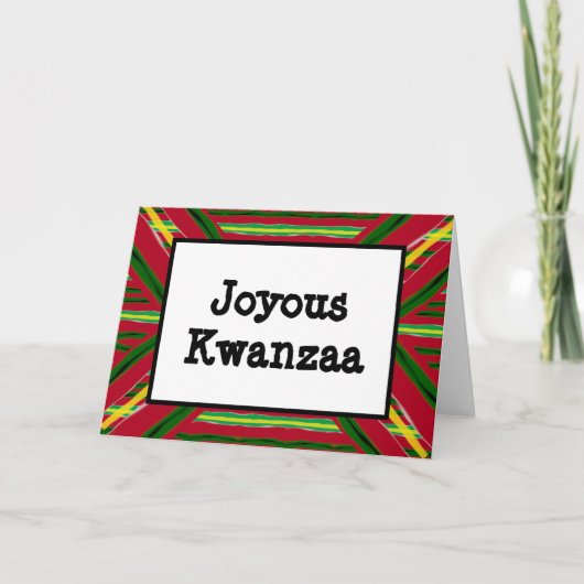 Kwanzaa Card - Joyous #4 Feiertagskarte (Vorderseite)