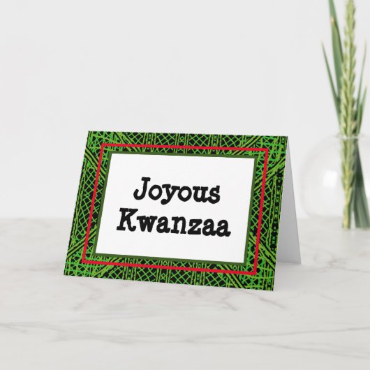Kwanzaa Card - Joyous #8 Feiertagskarte (Vorderseite)
