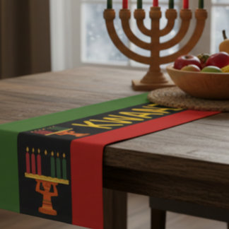Kwanzaa Celebration Pan-African Vertical Stripes Kurzer Tischläufer