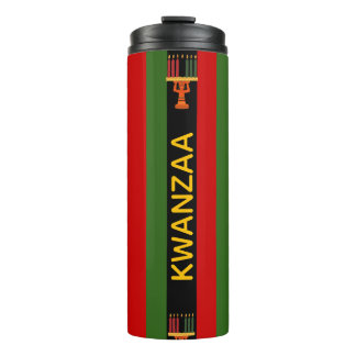 Kwanzaa Celebration Pan-African Vertical Stripes Thermosbecher