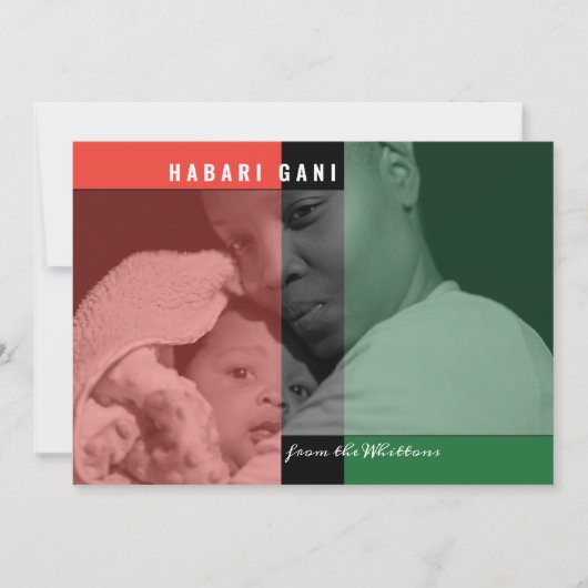 Kwanzaa Colors Fotokarte Karte (Vorderseite)