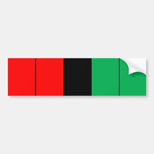 Kwanzaa Colors Red Black Green Stripes Pattern Autoaufkleber (Vorne)