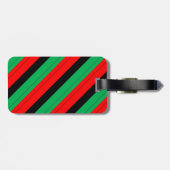 Kwanzaa Colors Red Black Green Stripes Pattern Gepäckanhänger (Rückseite horizontal)