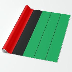 Kwanzaa Colors Red Black Green Stripes Pattern Geschenkpapier