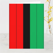 Kwanzaa Colors Red Black Green Stripes Pattern Karte (Gelbe Blume)