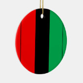 Kwanzaa Colors Red Black Green Stripes Pattern Keramikornament (Rechts)