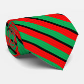 Kwanzaa Colors Red Black Green Stripes Pattern Krawatte (Gerollt)