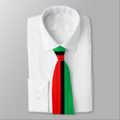 Kwanzaa Colors Red Black Green Stripes Pattern Krawatte (Gebunden)