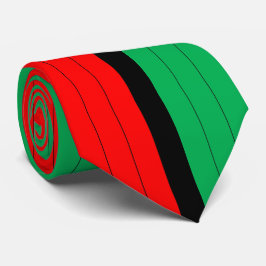 Kwanzaa Colors Red Black Green Stripes Pattern Krawatte