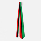 Kwanzaa Colors Red Black Green Stripes Pattern Krawatte (Rückseite)