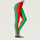Kwanzaa Colors Red Black Green Stripes Pattern Leggings (Rechts)