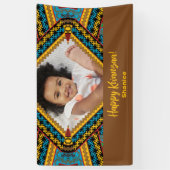 Kwanzaa Custom Brihell Colored Diamond Patter Banner (Vertikal)