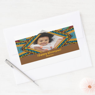Kwanzaa Custom Brihell Colored Diamond Patter Rechteckiger Aufkleber