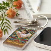 Kwanzaa Custom Brihell Colored Diamond Patter Schlüsselanhänger (Vorderseite rechts)