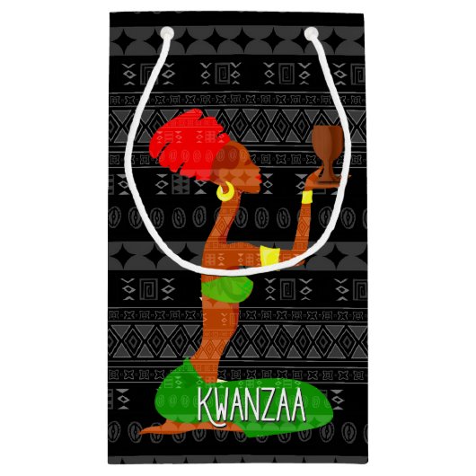 Kwanzaa Dancers and Unity Cup African American Kleine Geschenktüte (Rückseite)