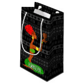 Kwanzaa Dancers and Unity Cup African American Kleine Geschenktüte (Rückseite Schrägansicht)