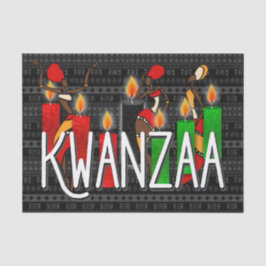 Kwanzaa Dancers mit Kinara Candles Seidenpapier