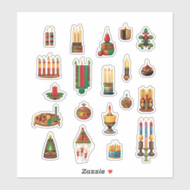 Kwanzaa entwirft 8 Zoll x 8 Zoll Vinyl Stickers, k Aufkleber
