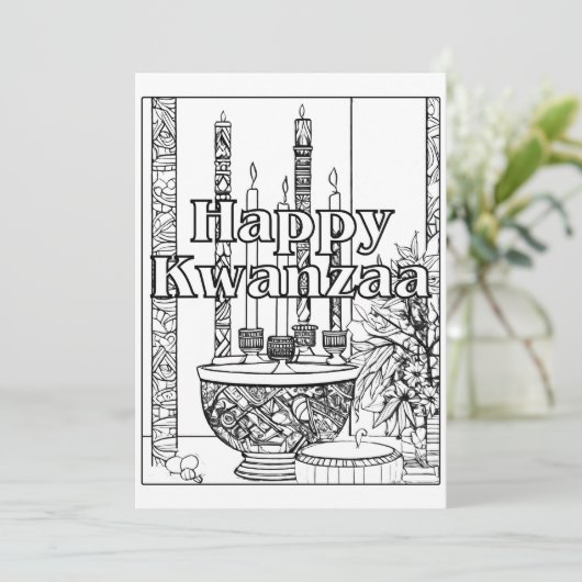 Kwanzaa entwirft feiertagskarte (Stehend Vorderseite)