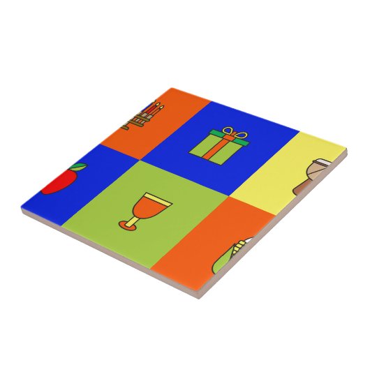 Kwanzaa-Farbblock Fliese (Seite)