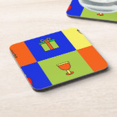 Kwanzaa-Farbblock Getränkeuntersetzer (Linke Seite)