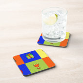 Kwanzaa-Farbblock Getränkeuntersetzer (Rechte Seite)