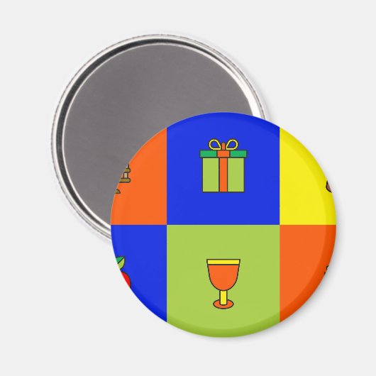 Kwanzaa-Farbblock Magnet (Vorderseite/Rückseite)