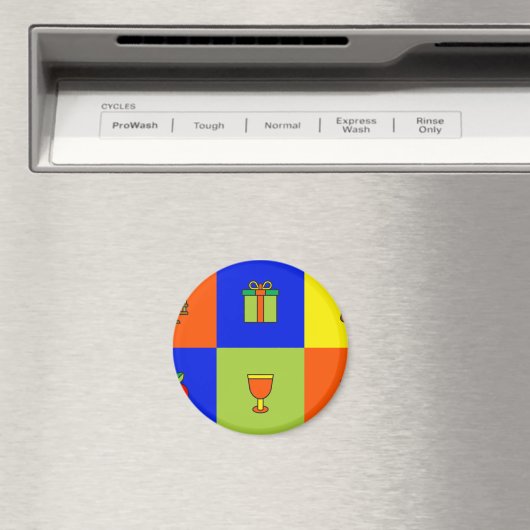 Kwanzaa-Farbblock Magnet (In Situ (Geschirrspüler))