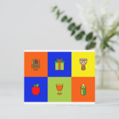 Kwanzaa-Farbblock Postkarte (Stehend Vorderseite)