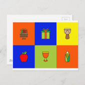 Kwanzaa-Farbblock Postkarte (Vorne/Hinten)