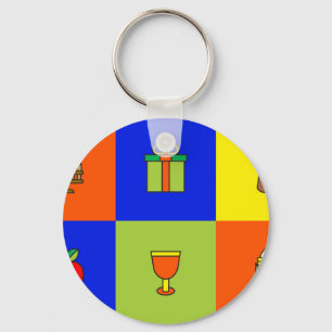 Kwanzaa-Farbblock Schlüsselanhänger