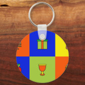 Kwanzaa-Farbblock Schlüsselanhänger (Vorderseite)