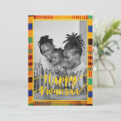 Kwanzaa farbenfrohe Weihnachtskarte Vorlage (Stehend Vorderseite)