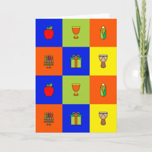 Kwanzaa-Farbfeld Feiertagskarte