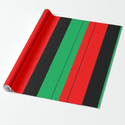 Kwanzaa färbt rotes schwarzes grünes geschenkpapier (Ungerollt)