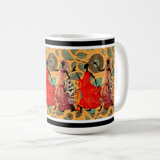 Kwanzaa-Feier • Afrozentrischer Tanz Kaffeetasse (VorderseiteRechts)